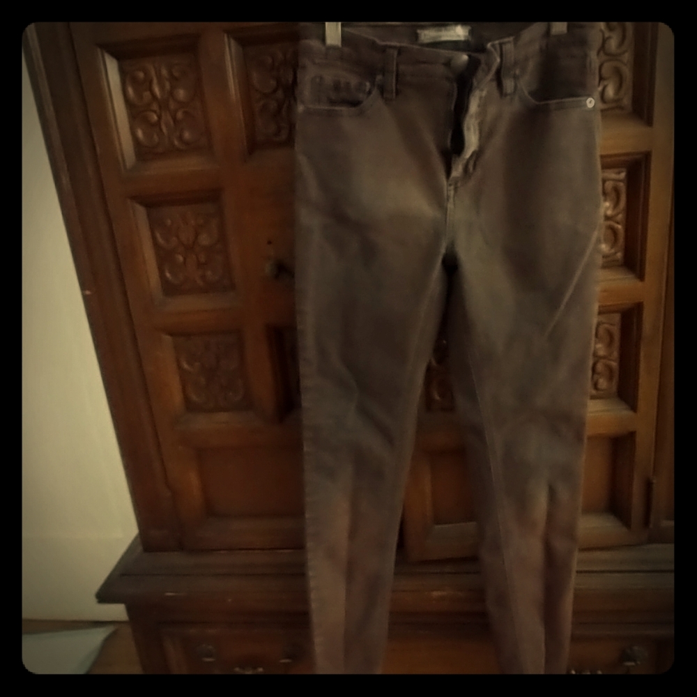 VTG Free People midrise ombre brown skinny jeans